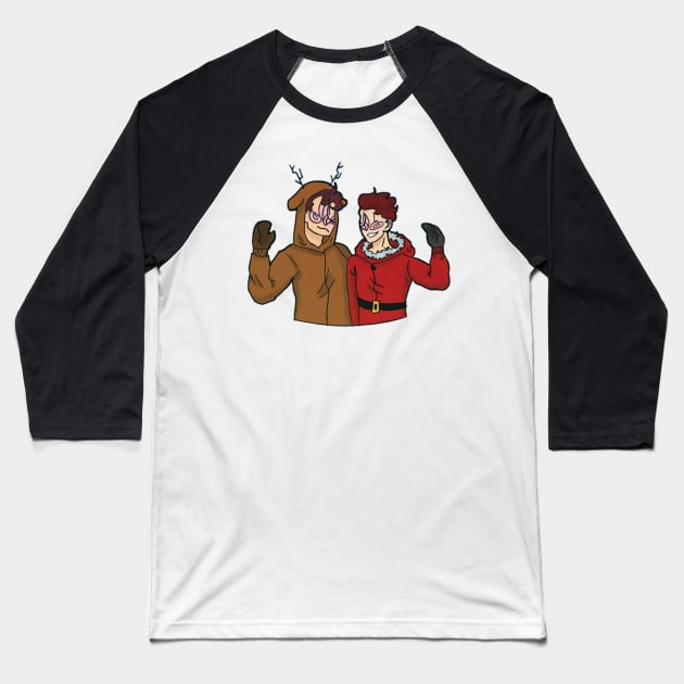 Christmas DnP Baseball T-Shirt by TheStickPeople